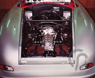 Porsche 356/1 Roadster Motor und Getriebe 1998 nach der Restauration in unserer Werkstatt