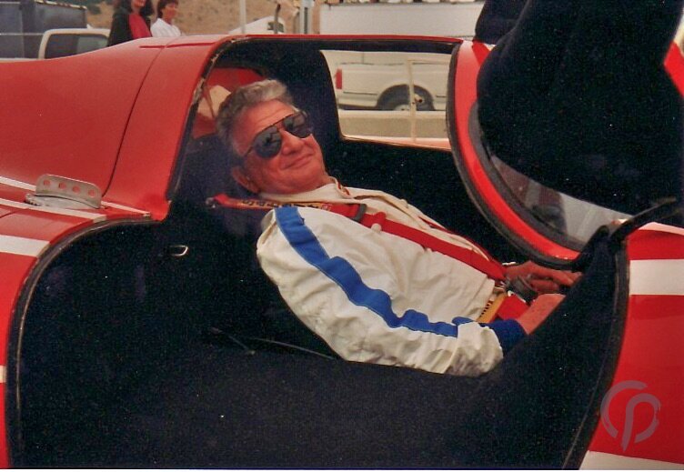 1998, Laguna Seca Raceway, 50 Jahre Porsche Feier: Hans Herrmann in seinem 917K. 28 Jahre nach seinem Gesamtsieg bei den 24h von Le Mans