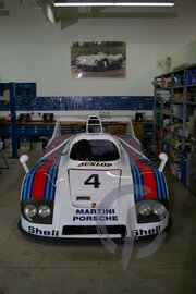Der Porsche 936, auf die Durchsicht wartend bei uns in der Werkstatt