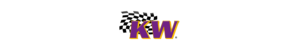 KW Logo lila mit goldenem Rand mit schwarz weisser Fahne | © KW