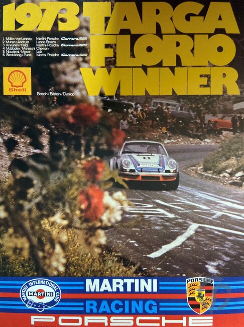 Targa Florio Sieger 1973: Müller und van Lennep auf Porsche 911 Carrera RSR