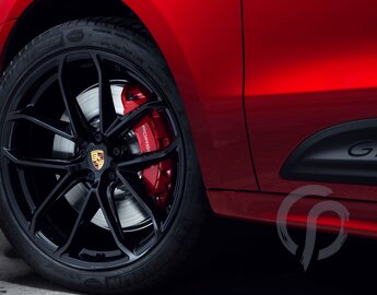 Porsche Macan GTS Detailansicht Reifen vorne links