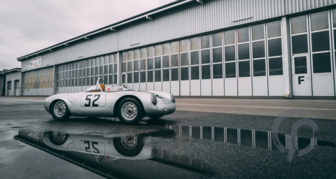 Dieser Porsche 550 A Spyder war einer der Stars des F.A.T. Ice Race in Zell am See